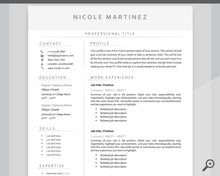 Load image into Gallery viewer, Professional Resume Template Word. CV Template Professional, Modern Executive Resume Template, Clean, Minimalist Resume, Free Docs Bundle
