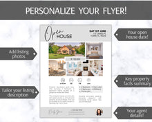 Load image into Gallery viewer, REAL ESTATE Marketing Bundle! Open House Flyer, Instagram, Facebook Templates, Realtor Agent Branding, Just Listed Sign, New Listing Kit
