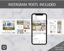 Load image into Gallery viewer, REAL ESTATE Marketing Bundle! Open House Flyer, Instagram, Facebook Templates, Realtor Agent Branding, Just Listed Sign, New Listing Kit
