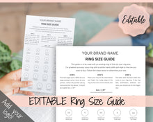 Load image into Gallery viewer, RING Size Guide, Ring Sizer Printable. Ring Size Chart, Multisizer, Ring Sizing Tool, How to Measure Your Ring Size, jewelry, finger, USA UK
