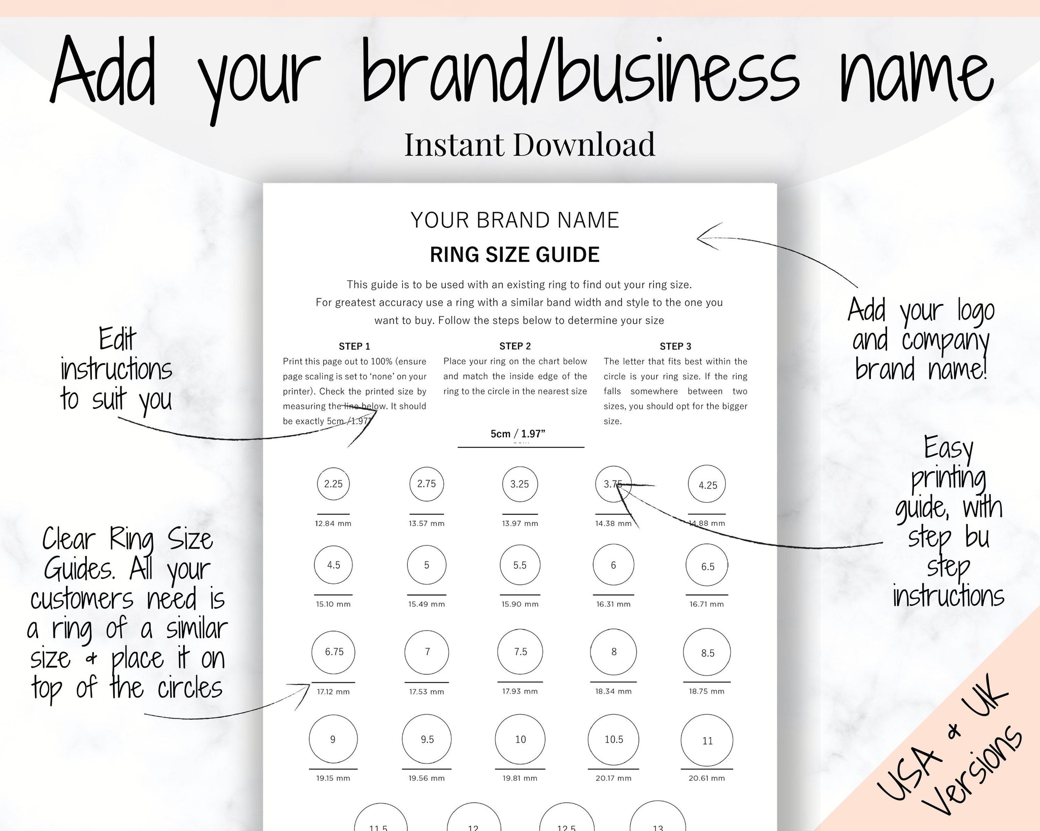 Ring Size Guide Printable Chart How To Measure Your Ring Size