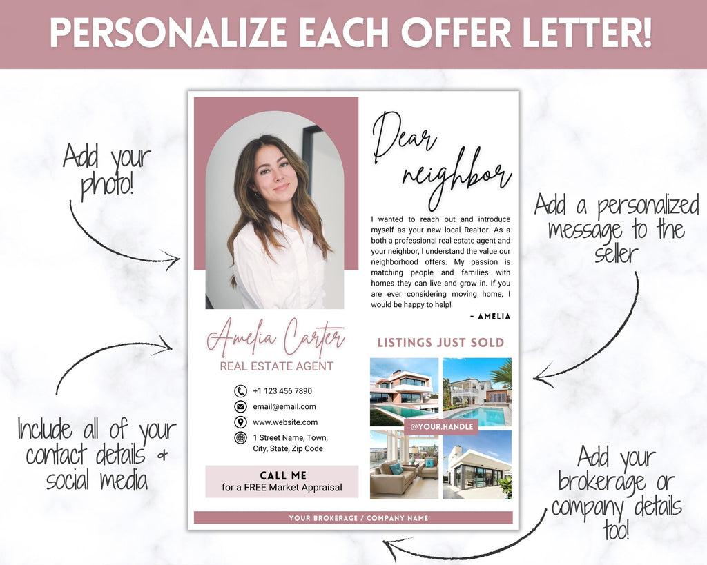 New Agent Introduction Letter | Real Estate Marketing Template
