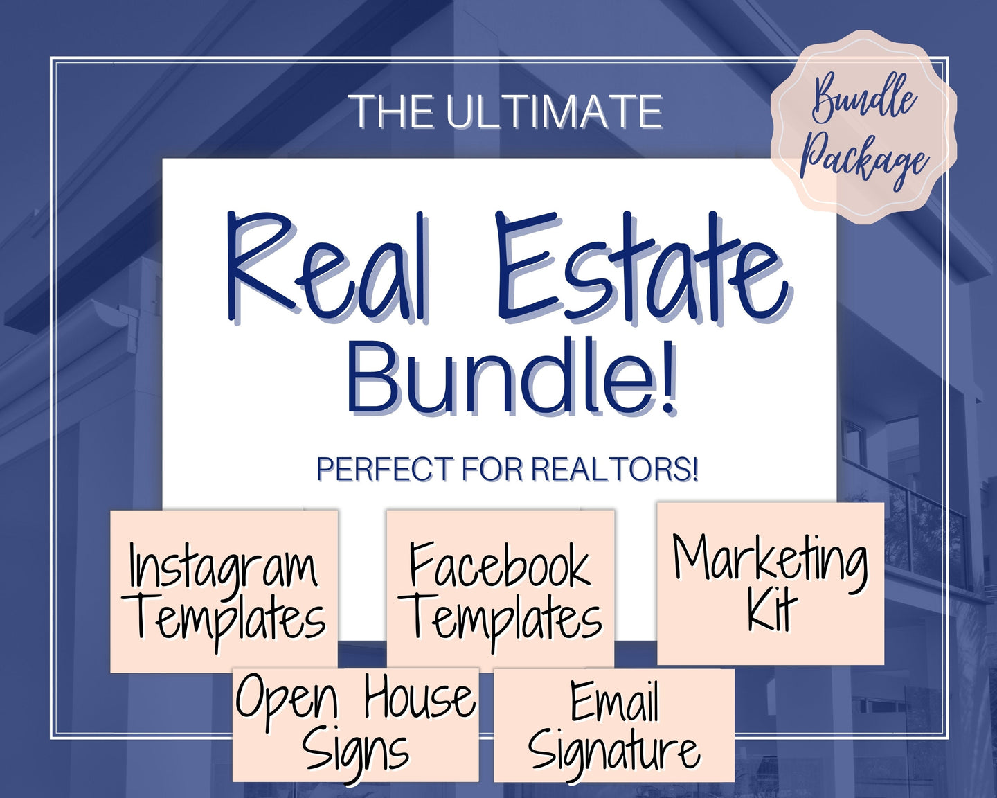 Real Estate BUNDLE! 130 Realtor Instagram Templates, 65 Facebook Posts, 6 Email Signature Templates, Open House Real Estate Signs, Canva