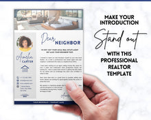 Load image into Gallery viewer, Realtor Introduction Letter, Real Estate Agent Template, New Agent Intro Letter, Real Estate Marketing, Dear Neighbor, Postcard Flyer, Canva
