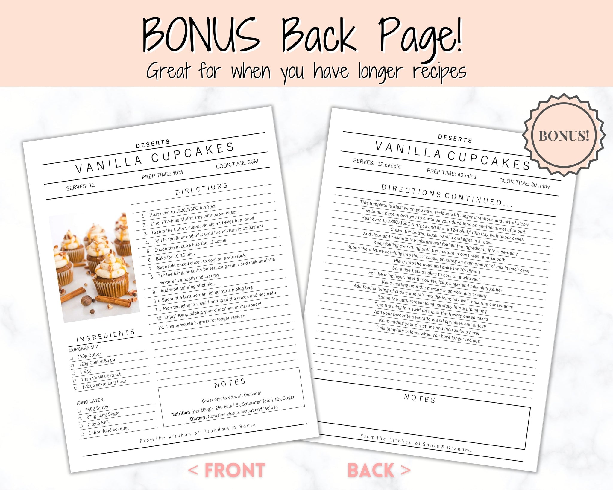 Recipe Book Template –Breakfast