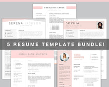 Load image into Gallery viewer, Resume BUNDLE! Resume Template Word. Professional CV Template. Executive Cv. Creative Cv Design with photo, Clean Curriculum Vitae, ATS | Style 2
