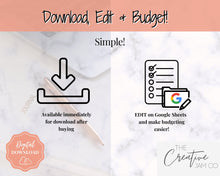 Load image into Gallery viewer, SIMPLE Budget Planner, Google Sheets Budget Spreadsheet, Monthly Budget Template, Automated Paycheck Financial Planner, Expenses Savings | Orange
