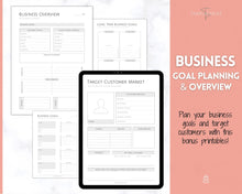 Load image into Gallery viewer, SOCIAL MEDIA Planner for Small Business, Content Planner Printable, Instagram, YouTube, TikTok, Facebook, Side Hustle, Marketing Calendar | Mono
