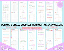Load image into Gallery viewer, SOCIAL MEDIA Planner for Small Business, Content Planner Printable, Instagram, YouTube, TikTok, Facebook, Side Hustle, Marketing Calendar | Rainbow
