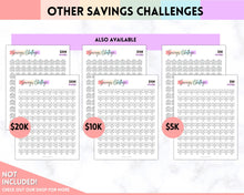 Load image into Gallery viewer, Savings Challenge BUNDLE, 5k, 10k &amp; 20k Saving Tracker Printables, 5000, 10000, 20000, 100 Day, Cash Envelopes, Save Money, Budget, Finance | Pastel Rainbow
