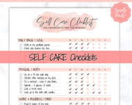 Self Care Checklist, Self-Care Planner, Selfcare Journal Tracker, Wellness Planner Printable, Daily Wellbeing, Mindfulness Mental Health Kit | Watercolor