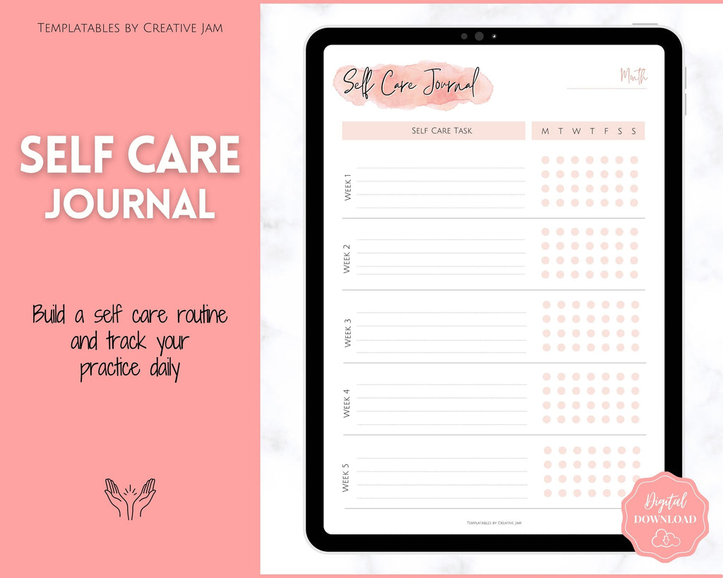 Self Care Journal & Wellness Planner BUNDLE | Printable Tracker