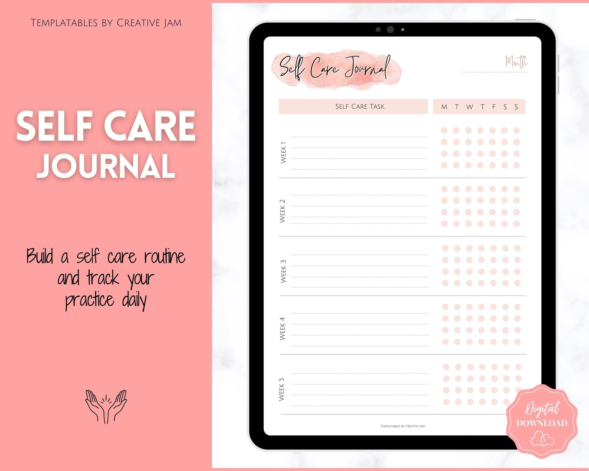 Self Care Journal & Wellness Planner BUNDLE | Printable Tracker