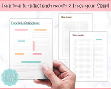 Load image into Gallery viewer, Self Care Planner &amp; Wellness Journal BUNDLE! Printable Selfcare Tracker, Checklist, Health Planner, Wellbeing, Mindfulness, Worksheet Kit | Colorful Sky
