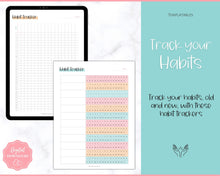 Load image into Gallery viewer, Self Care Planner &amp; Wellness Journal BUNDLE! Printable Selfcare Tracker, Checklist, Health Planner, Wellbeing, Mindfulness, Worksheet Kit | Colorful Sky
