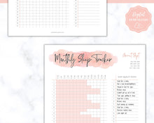 Load image into Gallery viewer, Sleep Tracker Printable BUNDLE | Monthly Sleep Journal, Sleep Log, Sleep Tracking, Sleep Planner, Baby, New Mom, Wellness, Dream, Self Care | Pink
