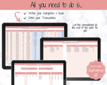 Load image into Gallery viewer, Small BUSINESS Tracker. Editable for your Business, Automated Profit Loss Income Expense, Product Inventory, Etsy Amazon eBay | Google Sheets
