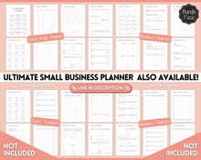 Load image into Gallery viewer, Small Business TRACKER BUNDLE, Order, Inventory, Income, Expenses, Profit, Sales, Etsy Shop, Reseller, Owner, Side Hustle Printable Planner | Mono
