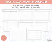 Load image into Gallery viewer, Small Business TRACKER BUNDLE, Order, Inventory, Income, Expenses, Profit, Sales, Etsy Shop, Reseller, Owner, Side Hustle Printable Planner | Mono
