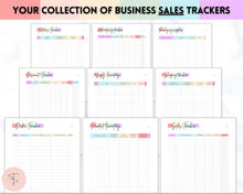 Load image into Gallery viewer, Small Business TRACKER BUNDLE, Order, Inventory, Income, Expenses, Profit, Sales, Etsy Shop, Reseller, Owner, Side Hustle Printable Planner | Rainbow
