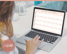 Load image into Gallery viewer, Social Media Planner Printable. Content Creation Calendar. Instagram Planner, YouTube Video, Facebook, Pinterest. Marketing Planner Tracker
