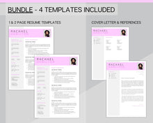 Load image into Gallery viewer, Sorority Recruitment Template Bundle, Sorority Resume Template Kit, Professional Resume Template Packet, Executive Curriculum Vitae Template Bundle | Style 1

