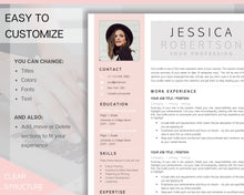 Load image into Gallery viewer, Sorority Recruitment Template, Sorority Resume Template Kit, Professional Resume Template Packet, Executive Curriculum Vitae Template Bundle | Style 12
