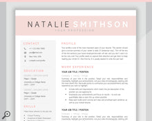 Load image into Gallery viewer, Sorority Recruitment Template, Sorority Resume Template Kit, Professional Resume Template Packet, Executive Curriculum Vitae Template Bundle | Style 7
