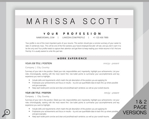 Sorority Recruitment Template, Sorority Resume Template Kit, Professional Resume Template Packet, Executive Curriculum Vitae Template Bundle | Style 8