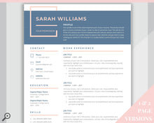 Load image into Gallery viewer, Sorority Recruitment Template, Sorority Resume Template Kit, Professional Resume Template Packet, Executive Curriculum Vitae Template Bundle | Style 9
