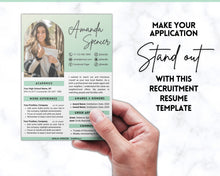 Load image into Gallery viewer, Sorority Recruitment Template, Sorority Resume Template Packet, Professional College Resume Kit, Academic, Social, Canva, Rush Resume, Greek | Style 1
