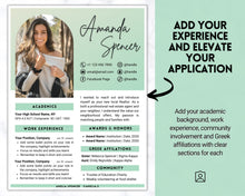 Load image into Gallery viewer, Sorority Recruitment Template, Sorority Resume Template Packet, Professional College Resume Kit, Academic, Social, Canva, Rush Resume, Greek | Style 1
