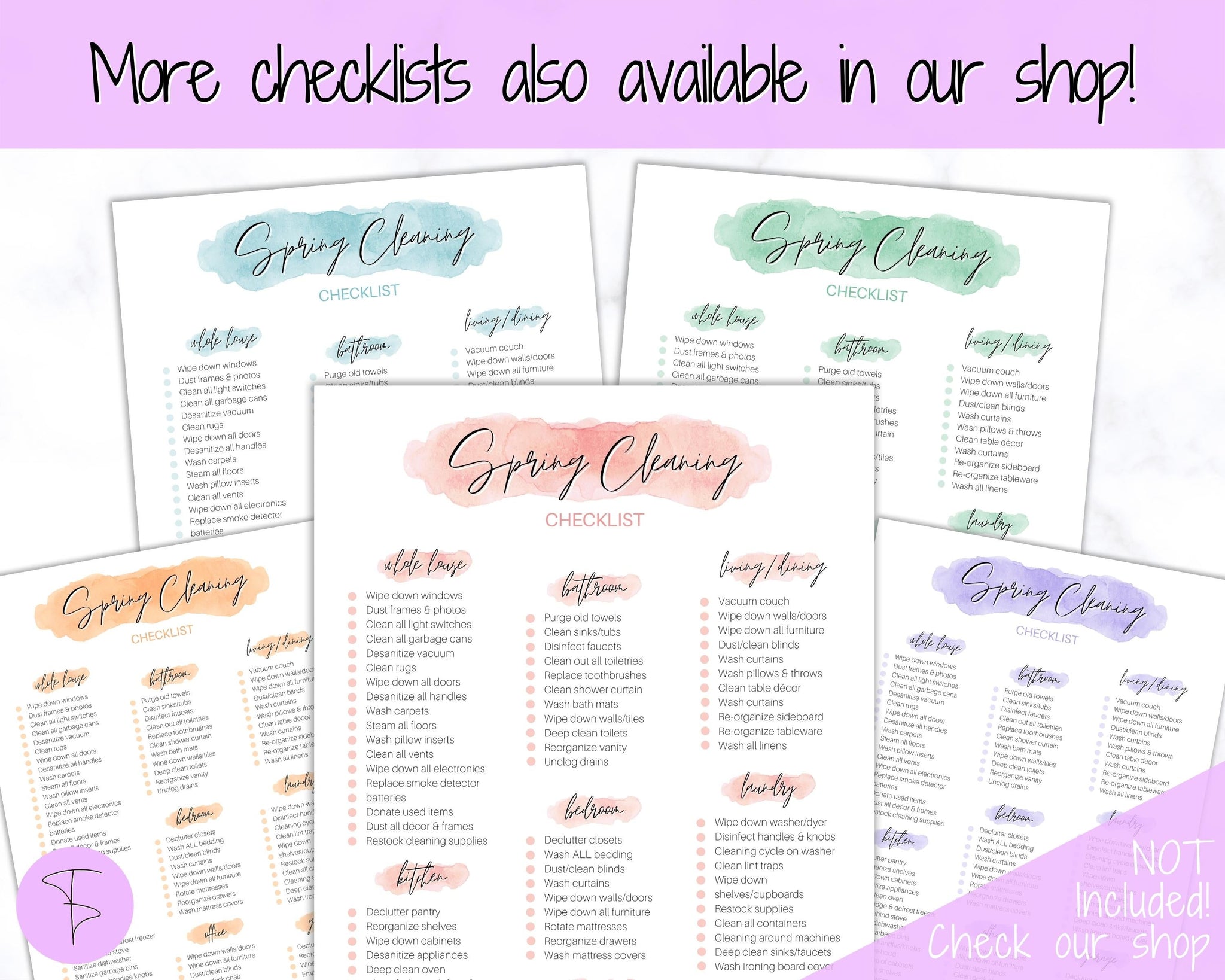 Custom Printable Spring Cleaning Checklist Spring Cleaning Checklist
