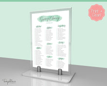 Load image into Gallery viewer, Spring Cleaning Checklist, Cleaning Schedule, Printable Cleaning Planner, Editable House Cleaning List, Deep Clean Home Routine Housekeeping | Green
