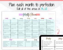 Load image into Gallery viewer, Student Planner, Editable Weekly &amp; Monthly Planners, Weekly Planner Printable, To Do List, Teacher, Business Template, Schedule, Checklist
