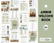 Load image into Gallery viewer, Ultimate Airbnb Host BUNDLE! Editable Airbnb Signs, Welcome Book Template, Cleaning checklist, Business Tracker Spreadsheet, Air bnb Signage | Green

