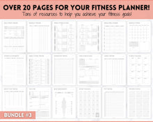 Load image into Gallery viewer, Ultimate PLANNER BUNDLE! Printable Goal Planner, Finances &amp; Budget Planner, Fitness Planner, Self Care Journal, Life, Health | Pink

