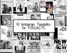Load image into Gallery viewer, Ultimate PODCAST Launch Kit! BUNDLE - Podcast Planner, Instagram Template, Social Media Facebook Media, Content Strategy, Cover Art, Logo | Mono
