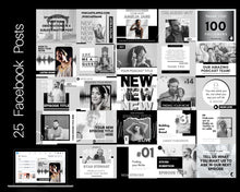 Load image into Gallery viewer, Ultimate PODCAST Launch Kit! BUNDLE - Podcast Planner, Instagram Template, Social Media Facebook Media, Content Strategy, Cover Art, Logo | Mono
