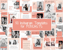 Load image into Gallery viewer, Ultimate PODCAST Launch Kit! BUNDLE - Podcast Planner, Instagram Template, Social Media Facebook Media, Content Strategy, Cover Art, Logo | Pink

