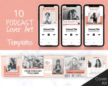 Load image into Gallery viewer, Ultimate PODCAST Launch Kit! BUNDLE - Podcast Planner, Instagram Template, Social Media Facebook Media, Content Strategy, Cover Art, Logo | Pink
