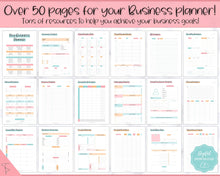 Load image into Gallery viewer, Ultimate Small Business Planner Printable BUNDLE, Business Planner, Side Hustle, Business Trackers, Social Media, Finances, Content, Order, Etsy Shop | Sky Rainbow
