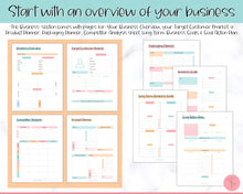 Load image into Gallery viewer, Ultimate Small Business Planner Printable BUNDLE, Business Planner, Side Hustle, Business Trackers, Social Media, Finances, Content, Order, Etsy Shop | Sky Rainbow
