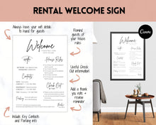 Load image into Gallery viewer, Ultimate VRBO Template BUNDLE! Editable Vacation Rental Sign, Welcome Book Template, Airbnb Cleaning checklist, Business Tracker Spreadsheet | Brown
