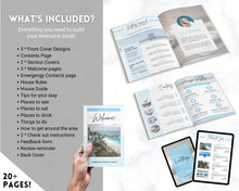 Load image into Gallery viewer, Ultimate VRBO Template BUNDLE! Editable Vacation Rental Sign, Welcome Book Template, Airbnb Cleaning checklist, Business Tracker Spreadsheet | Mono
