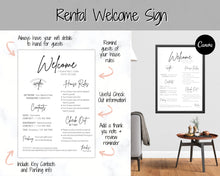 Load image into Gallery viewer, Ultimate VRBO Template BUNDLE! Editable Vacation Rental Sign, Welcome Book Template, Airbnb Cleaning checklist, Business Tracker Spreadsheet | Mono
