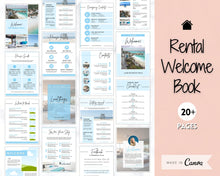 Load image into Gallery viewer, Ultimate VRBO Template BUNDLE! Editable Vacation Rental Sign, Welcome Book Template, Airbnb Cleaning checklist, Business Tracker Spreadsheet | Pink

