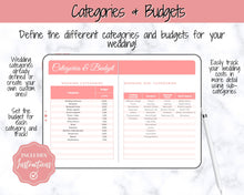 Load image into Gallery viewer, Ultimate Wedding Planner Budget Tracker, Track Wedding Expenses and Costs, Automated, Perfect tracker for Brides and Grooms | Google Sheets
