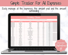 Load image into Gallery viewer, Ultimate Wedding Planner Budget Tracker, Track Wedding Expenses and Costs, Automated, Perfect tracker for Brides and Grooms | Google Sheets
