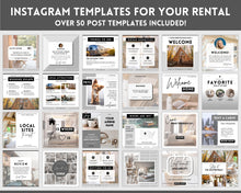 Load image into Gallery viewer, VRBO Template for Instagram! Editable Social Media Posts, Canva, Airbnb, Super host signs, Signage, Air bnb Vacation Rental, Welcome Book | Lovelo Mono
